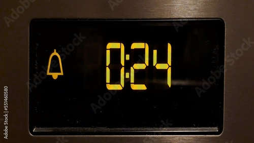 Digital clock count 2 Minutes 30 Seconds. Digital counting animation. Timer counter symbol forward. photo
