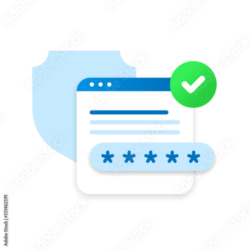 account has been secured by password concept illustration flat design vector eps10. modern graphic element for landing page, empty state ui, infographic, icon