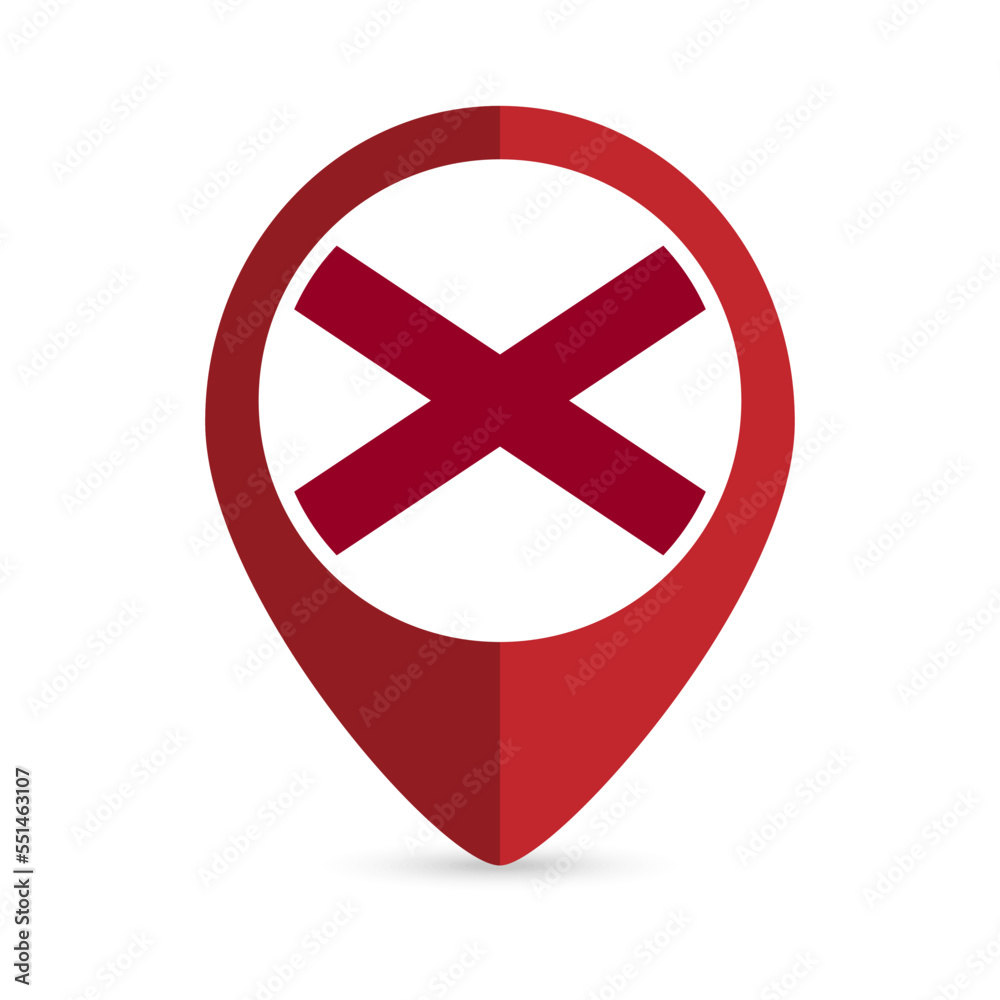 Map pointer with flag Alabama state. Alabama flag. Vector illustration. Map pointer with flag Alabama state. Alabama flag. Vector illustration.