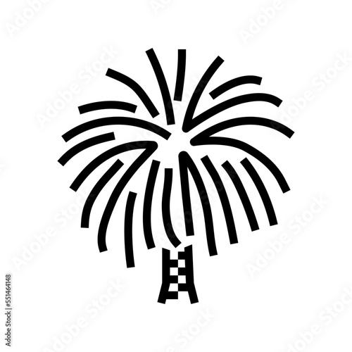 canary island date palm line icon vector. canary island date palm sign. isolated contour symbol black illustration