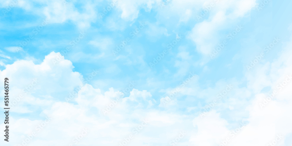Watercolor background with sky object Watercolor background with sky object