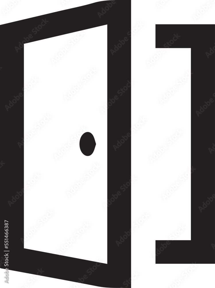Open door outline icon. linear style sign for mobile concept and web design. Exit doorway simple line vector icon. Push door symbol, logo illustration. Open door outline icon. linear style sign for mobile concept and web design. Exit doorway simple line vector icon. Push door symbol, logo illustration.