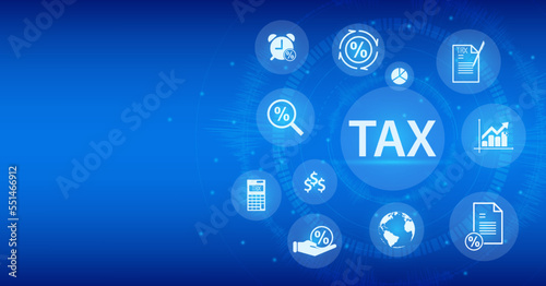 Tax. Tax icon. Data analysis and tax return calculation.  Financial Research Reports, Debt Payments, State Taxes, Online Tax Payments, etc.