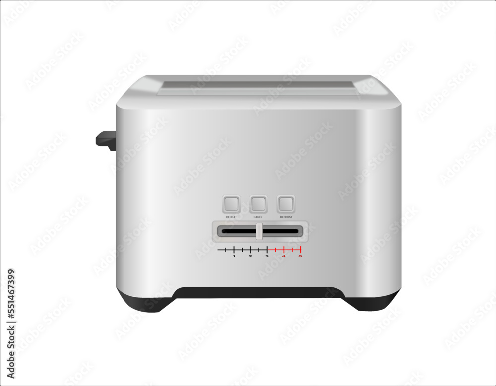Toaster metallic body, 3d vector rendering
Toaster metallic body, 3d vector rendering