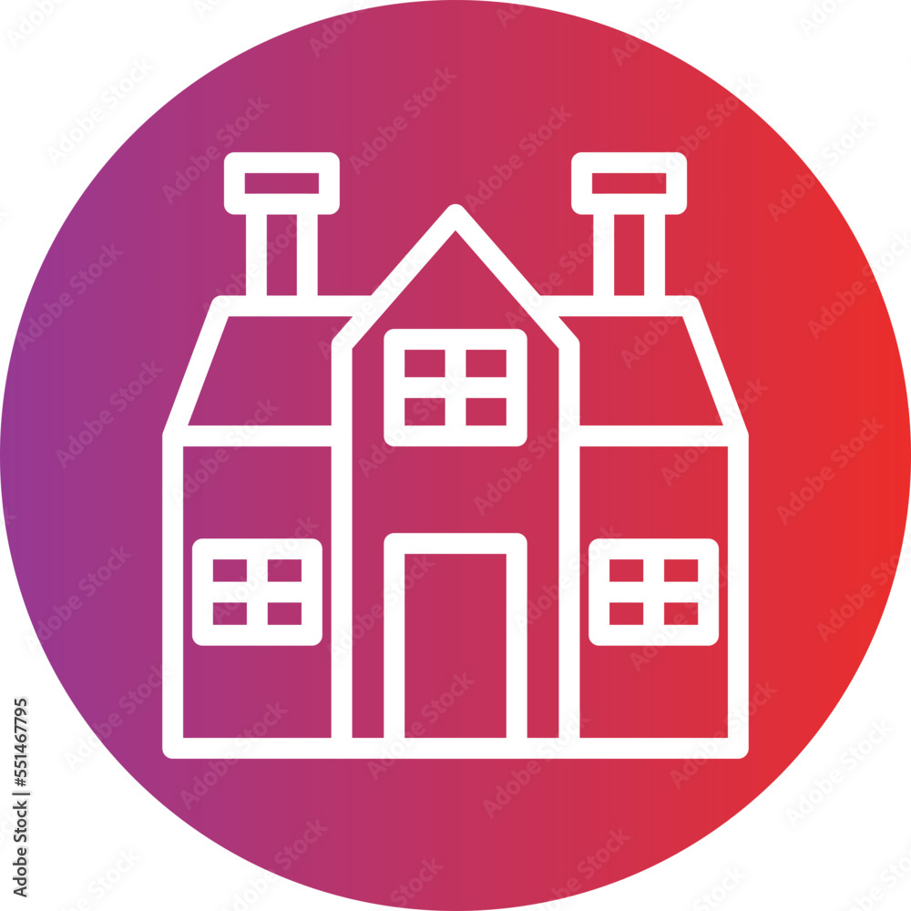 Fototapeta premium Bungalow Icon Style