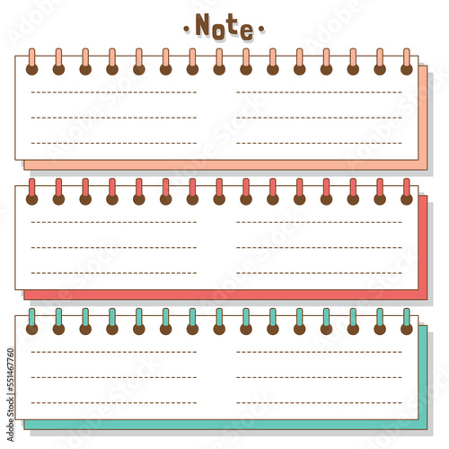 Cute blank paper notes. Stationery organizer set. Scrapbook notes and memo schedule.Printable planner stickers. To Do List sticky note pad. Digital planning element. Vector illustration.