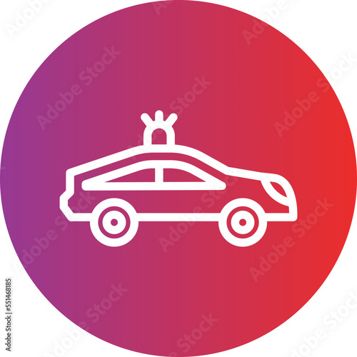 Police Car Icon Style
