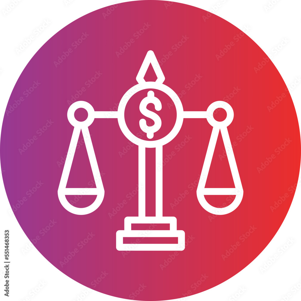 Financial Law Icon Style Financial Law Icon Style