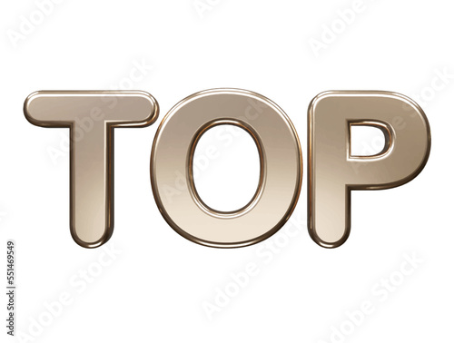 Top text effect 3d rendering vector