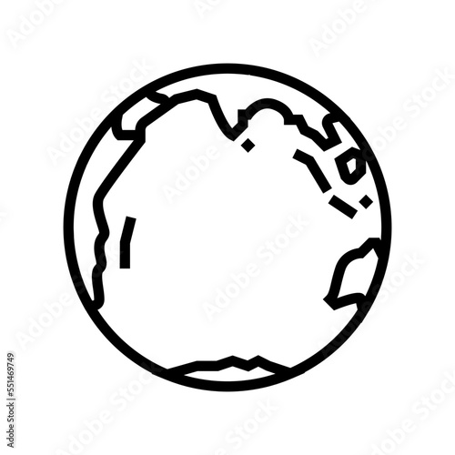 Canvas-taulu indian ocean map line icon vector