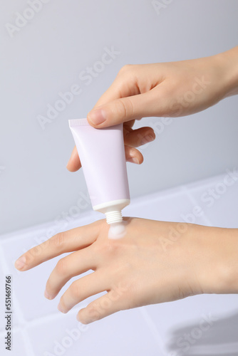 Concept of skin and body care, cream cosmetic