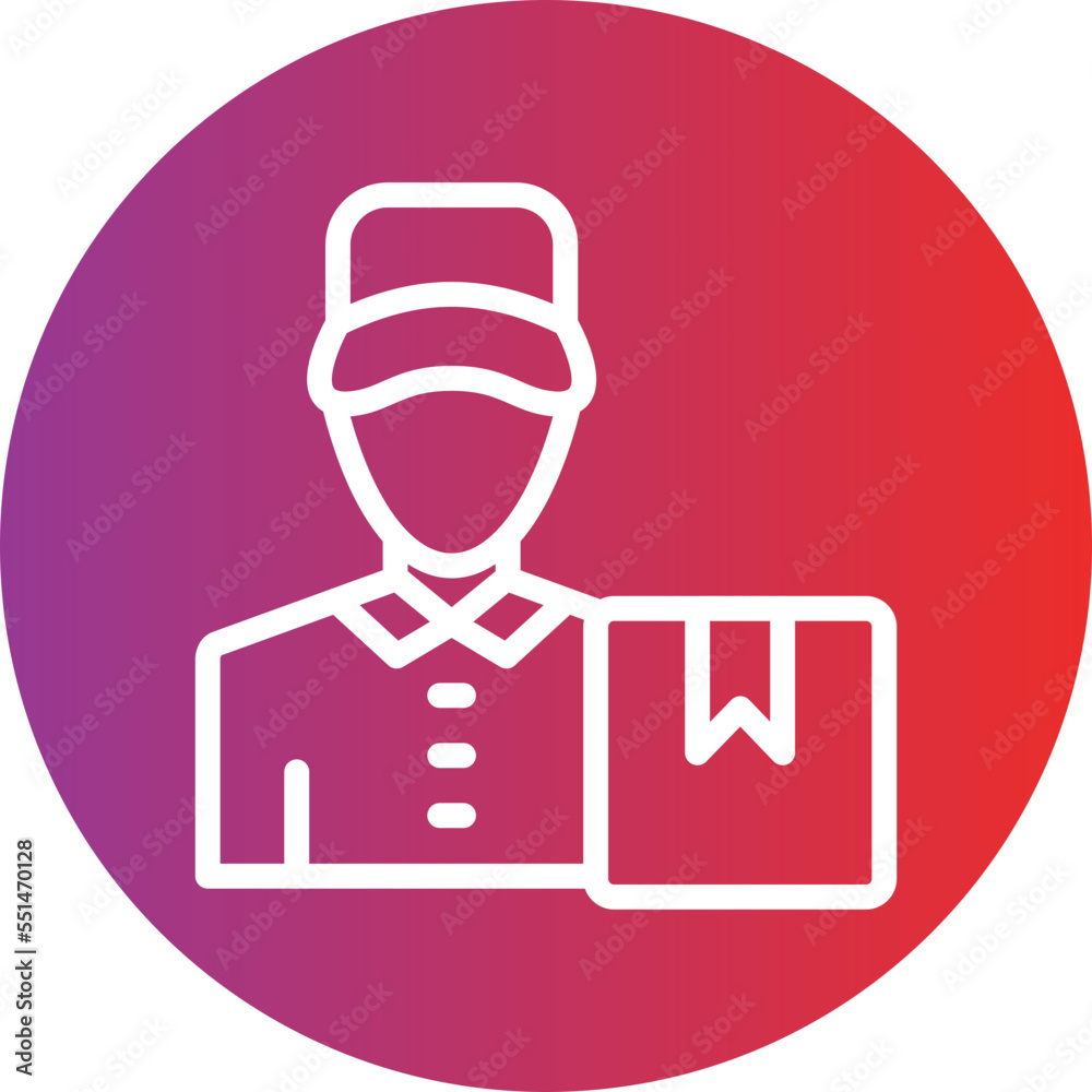 Delivery Man Icon Style Delivery Man Icon Style
