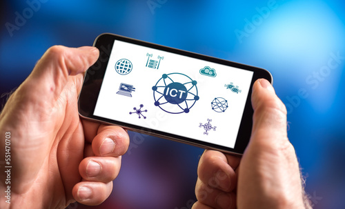 Ict concept on a smartphone