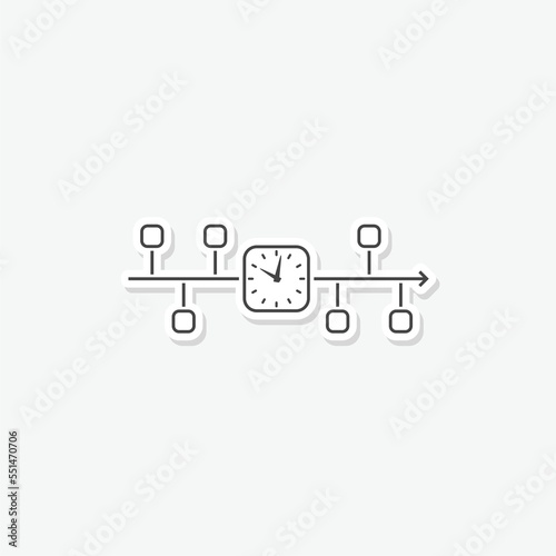 Timeline sticker icon isolated on white