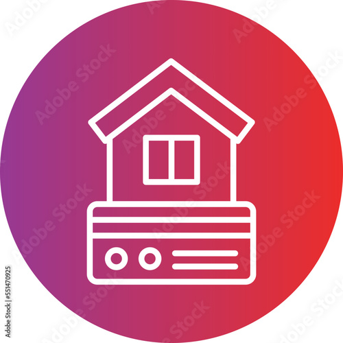 House Payment Icon Style © designing ocean