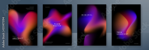 Blurred red orange purple gradient background. Vector abstract with science, futuristic energy technology concept. Digital image of light rays, stripes lines with aurora light, speed and motion blur