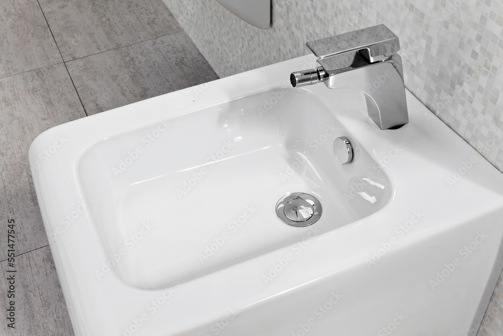 Fototapeta premium Bathroom interior exposed in the showroom.