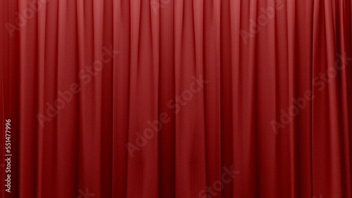 red curtain background with minimal style and spot light. Blank stand for showing product. 3D rendering