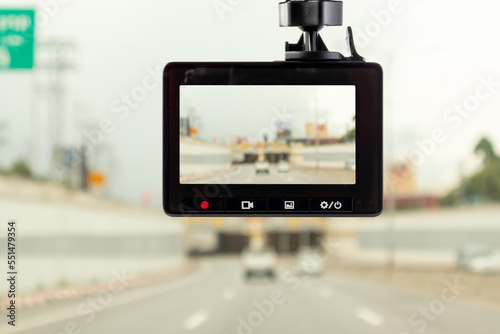 Car CCTV camera video recorder for driving safety on the road