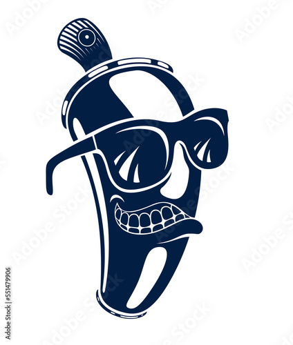 Graffiti paint spray can cartoon character, vector illustration, urban teen culture theme.