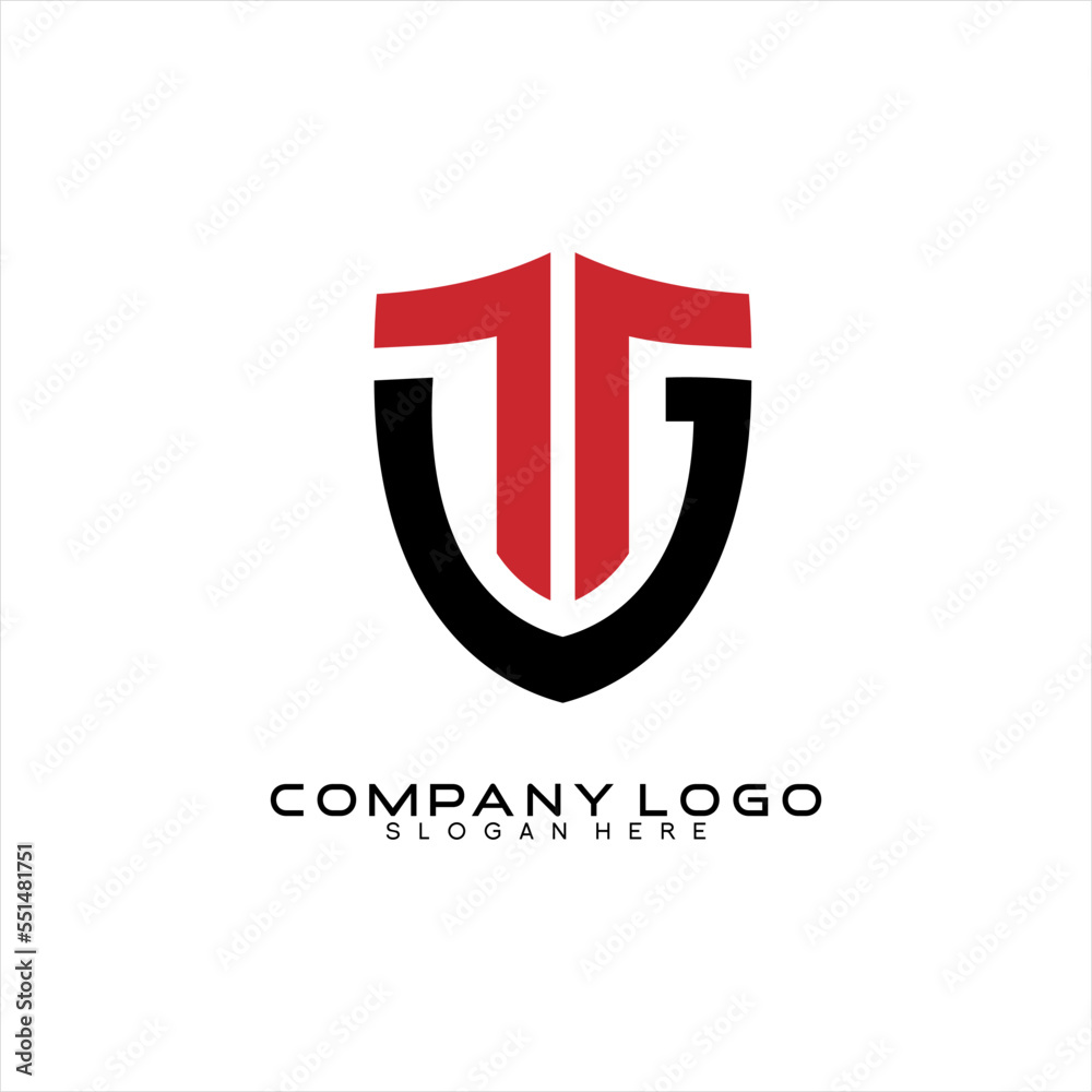 Letter T G vector logo design with shield concept. Letter T G vector logo design with shield concept.