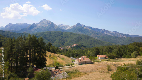 Wallpaper Mural Buildings and landscape at Passo del Carpinelli in the province of Lucca in Italy. Torontodigital.ca