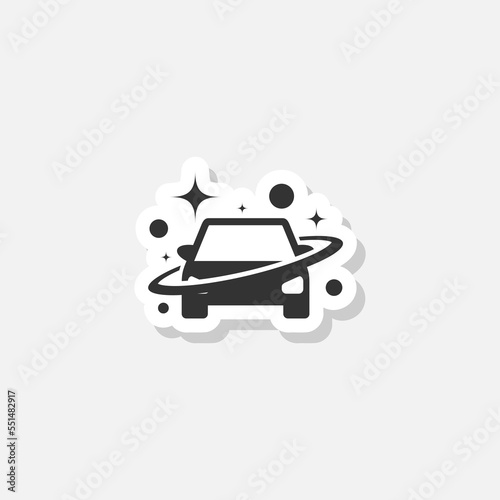 Car wash sticker icon isolated on white background