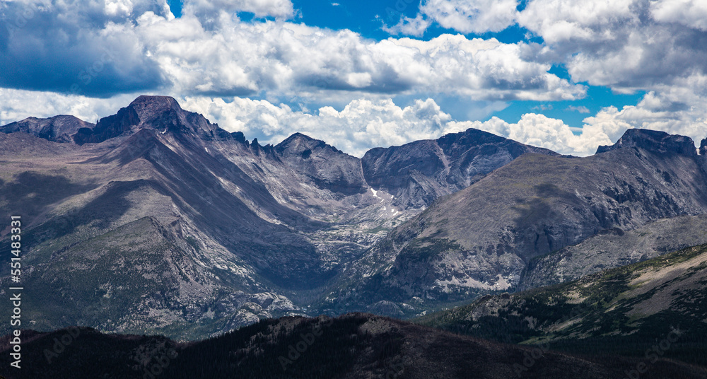 Rocky Mountain Views on the Alpine Trail Ridge, Rocky Mountain National Park, Colorado