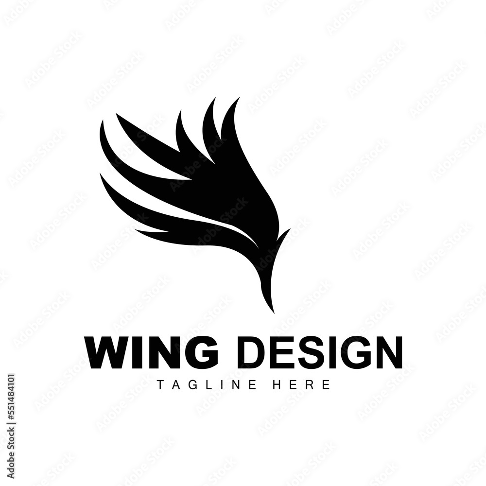 Wings Logo, Phoenix Logo, Bird Wing Vector, Template Illustration, Wing Brand Design Wings Logo, Phoenix Logo, Bird Wing Vector, Template Illustration, Wing Brand Design