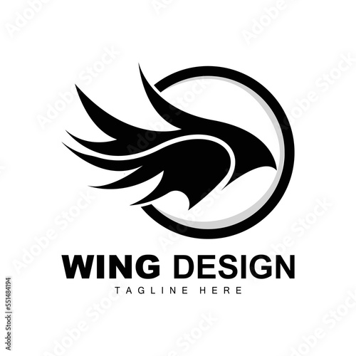 Fototapeta Naklejka Na Ścianę i Meble -  Wings Logo, Phoenix Logo, Bird Wing Vector, Template Illustration, Wing Brand Design