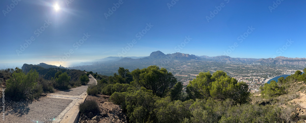 Panorama view from the peak of Alt del Governador