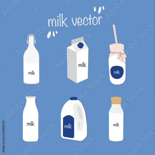 set of milk bottles, milk of bottle
