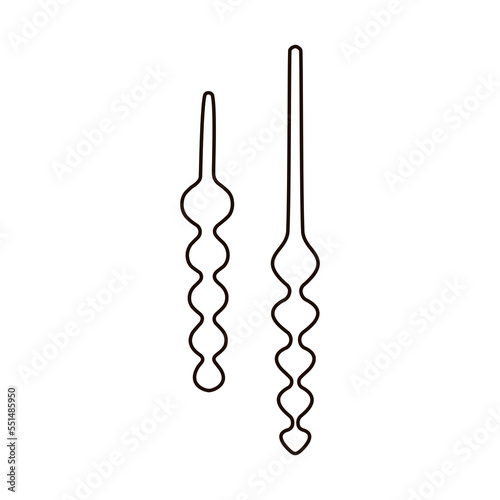 Illustration of sex toy on a white background. Erotic object. An object of pleasure.