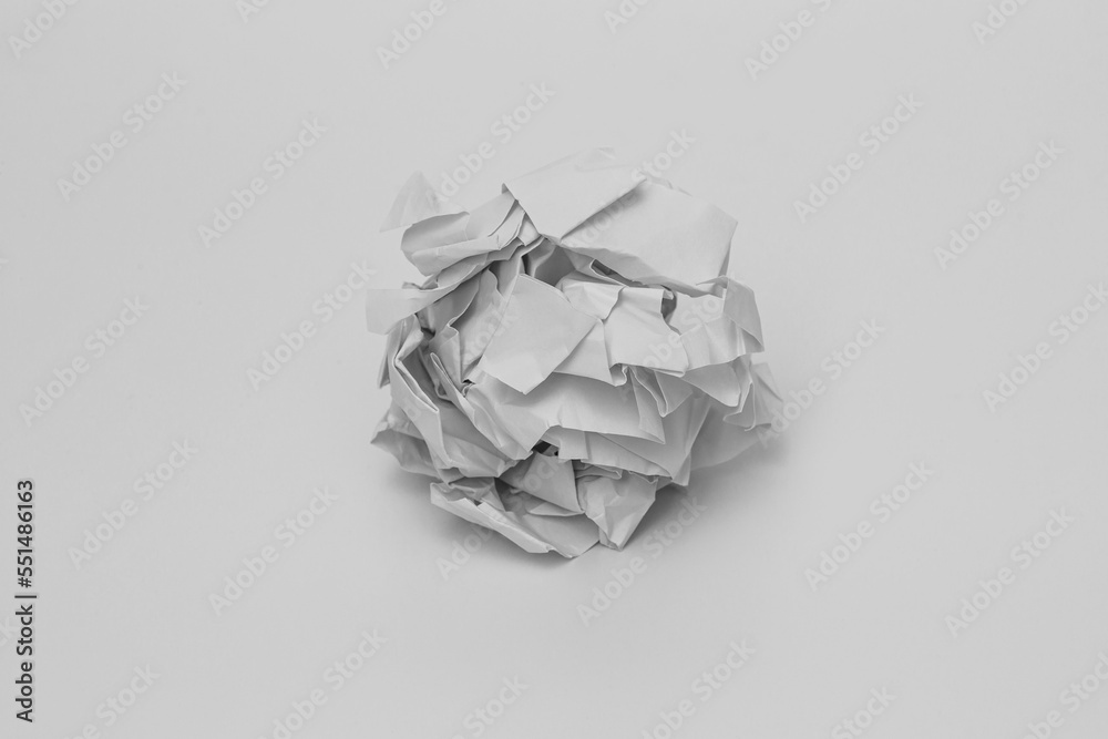 Crumpled paper ball isolated on white with clipping path Crumpled paper ball isolated on white with clipping path