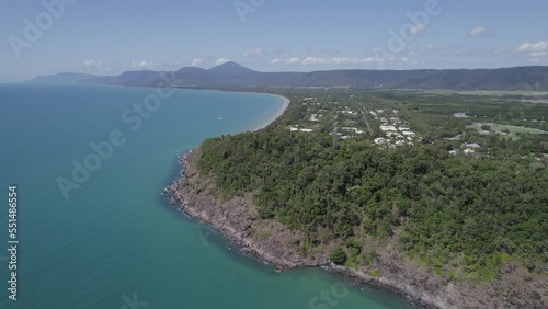 Wallpaper Mural Panoramic View Of Four Mile Beach With Calm Turquoise Ocean In Port Douglas, Queensland, Australia - drone shot Torontodigital.ca