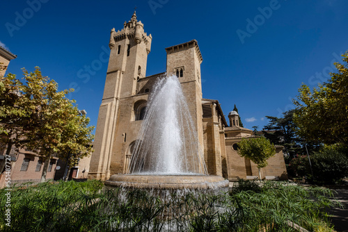 Church of El Salvador, Romanesque from the 13th century, Ejea de los Caballeros, Cinco Villas, Aragon, Spain photo