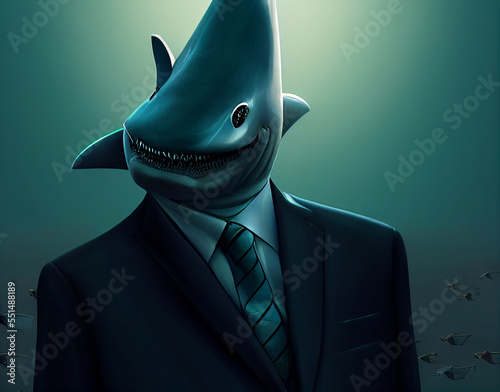 Shark business. Dangerous evil manager.