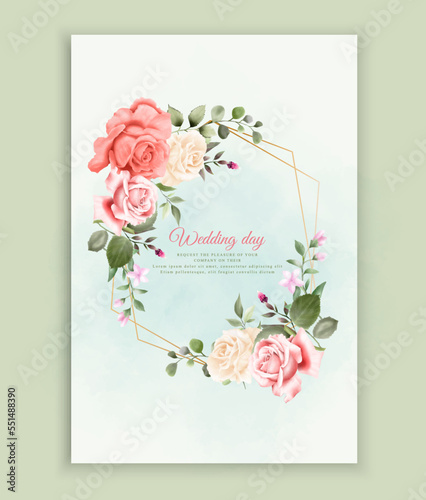 Luxury wedding invitation card. wedding invitation template. © designhill