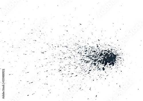 Black watercolor blot. Paint splatter. High quality vector illustration.