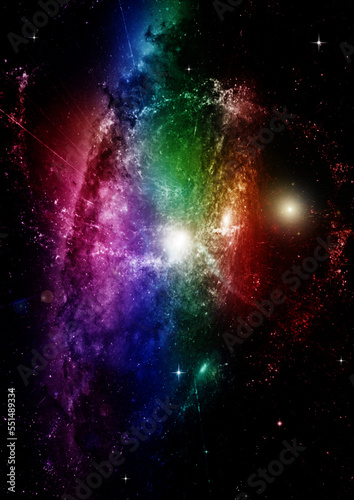 Obraz na płótnie galaxy in a free space. 3D rendering w salonie