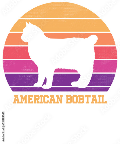 Fotografie funny red American bobtail cats Silhouetted