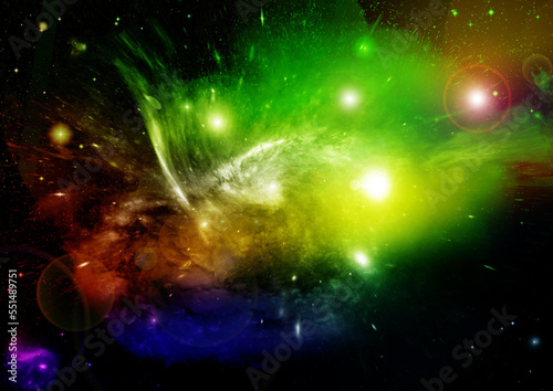 Obraz na płótnie galaxy in a free space. 3D rendering w salonie