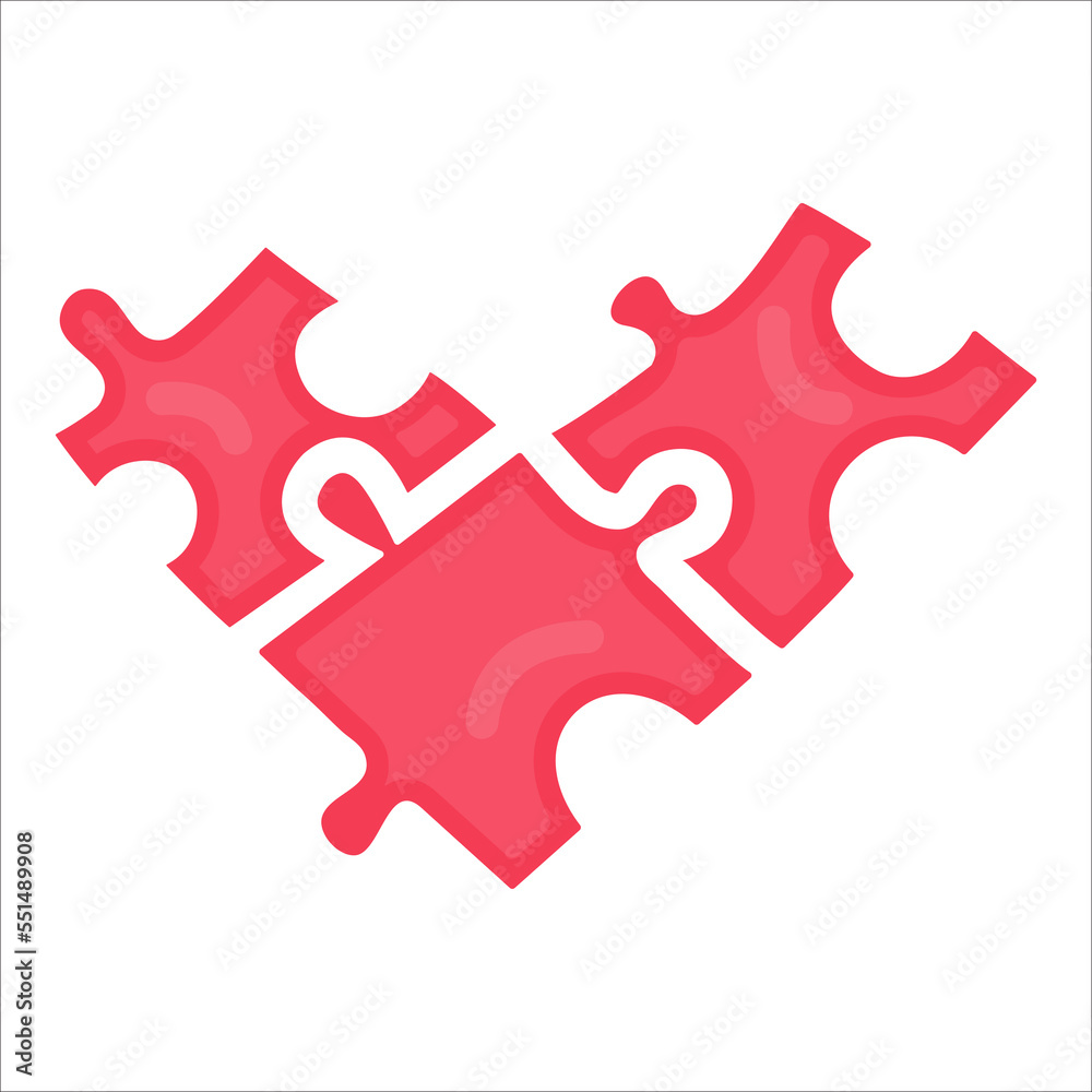Saint Valentine day card with jigsaw puzzle pieces heart. Romantic relationship symbol. Charity and donation concept. Vector illustration. Saint Valentine day card with jigsaw puzzle pieces heart. Romantic relationship symbol. Charity and donation concept. Vector illustration.