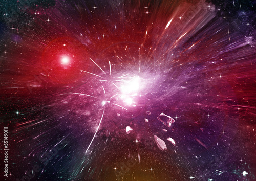Obraz na płótnie galaxy in a free space. 3D rendering w salonie