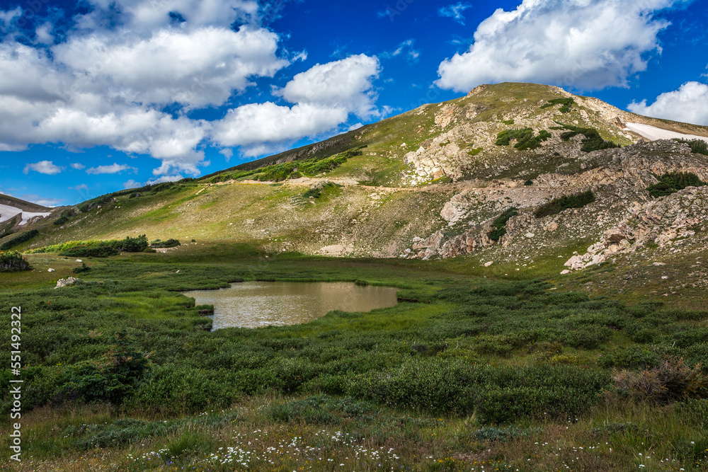 High Alpine Lake from the Old Fall River Road, Rocky Mountain National Park, Colorado