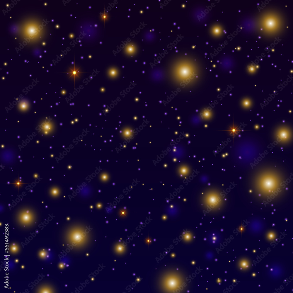 Obraz premium Night sky with sparkle vector