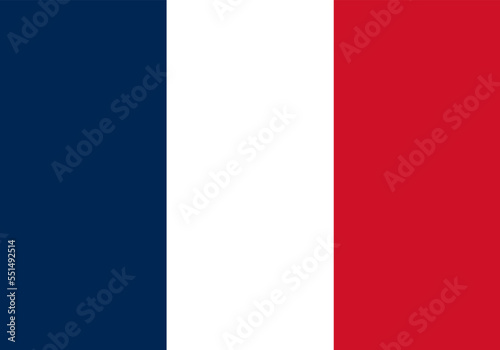 France flag standard shape and color