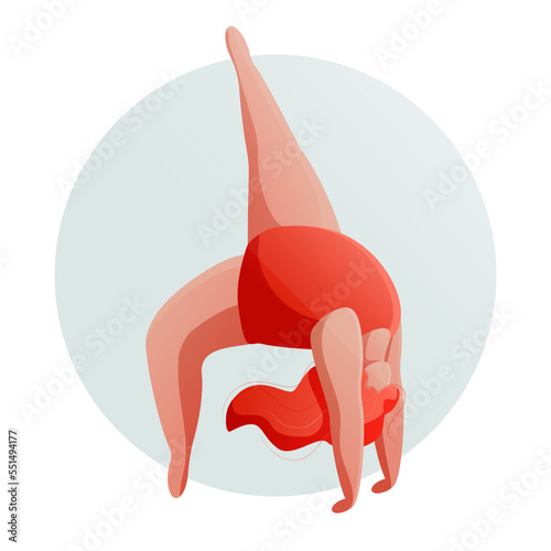 a woman doing yoga asana