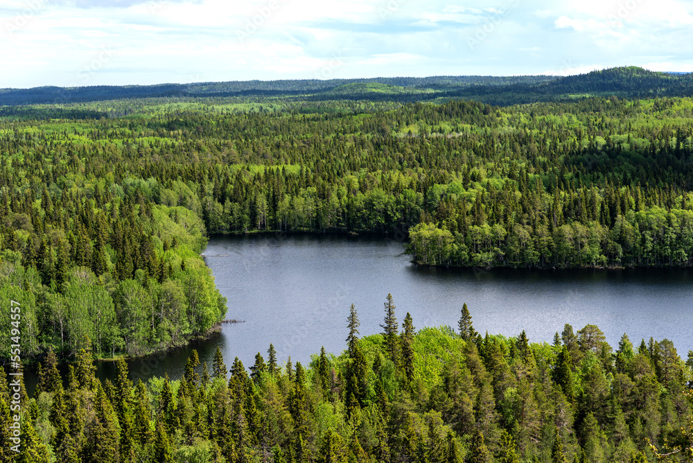 Panoramic view of Solovetsky Island from Sekirnaya Mountain. Panoramic view of Solovetsky Island from Sekirnaya Mountain.