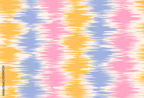 Vector vintage seamless pattern in Ikat style. Vector pattern for holidays in retro style.